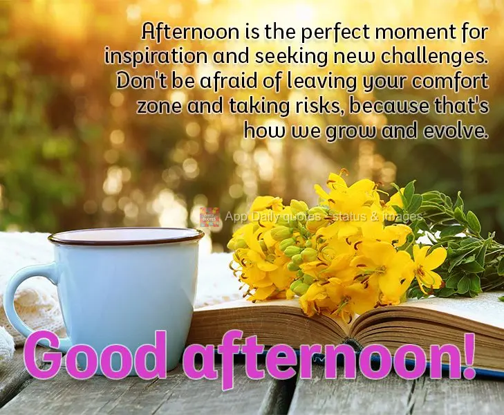 Afternoon is the perfect moment for inspiration and seeking new challenges. Don't be afraid of leaving your comfort zone and taking risks, because that's...