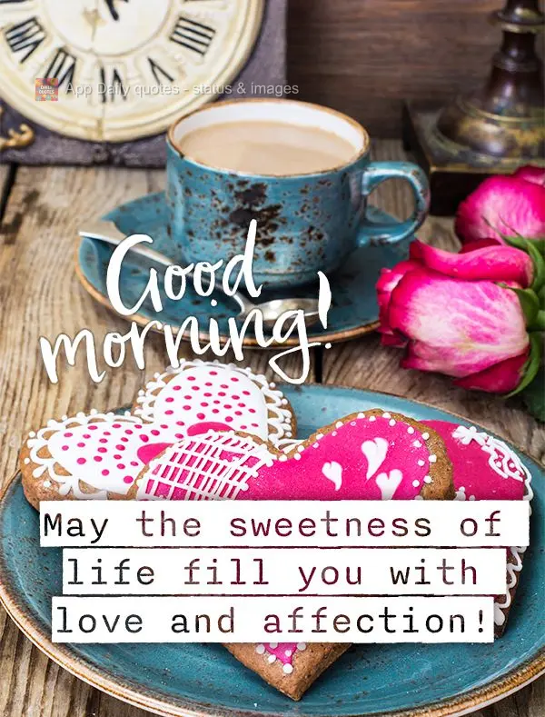 Que a doçura da vida te encha de carinho e amor! Bom dia!