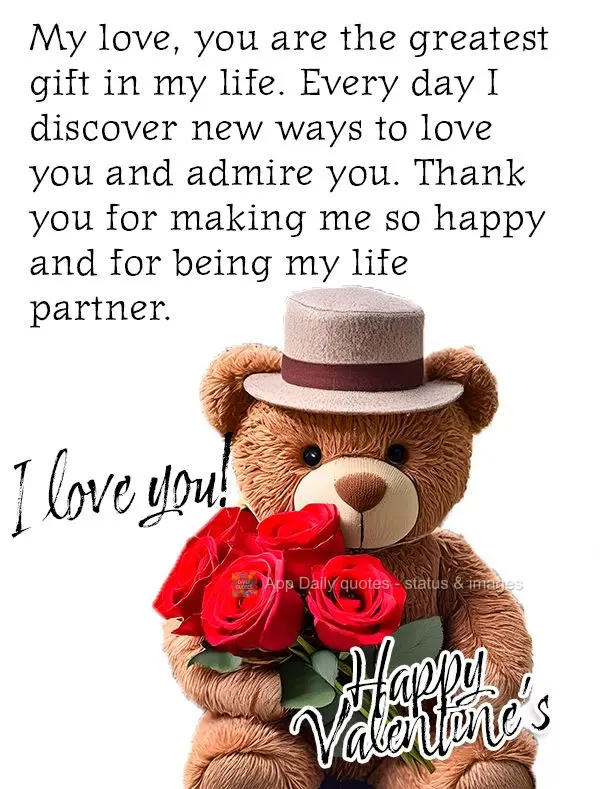 Meu amor, você é o meu melhor presente da vida. A cada dia, eu descubro novas formas de te amar e te admirar. Obrigada por me fazer tão feliz e por se...