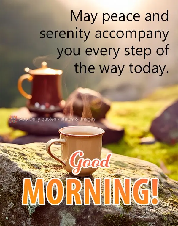 Que a paz e a serenidade acompanhem você em cada passo deste dia. Bom dia!