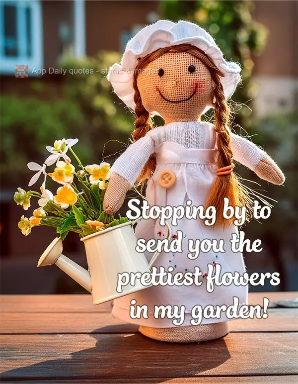 Passando aqui para lhe entregar as flores mais bonitas do meu jardim!