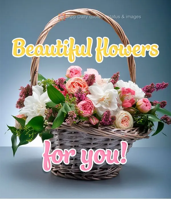 Lindas flores para você!