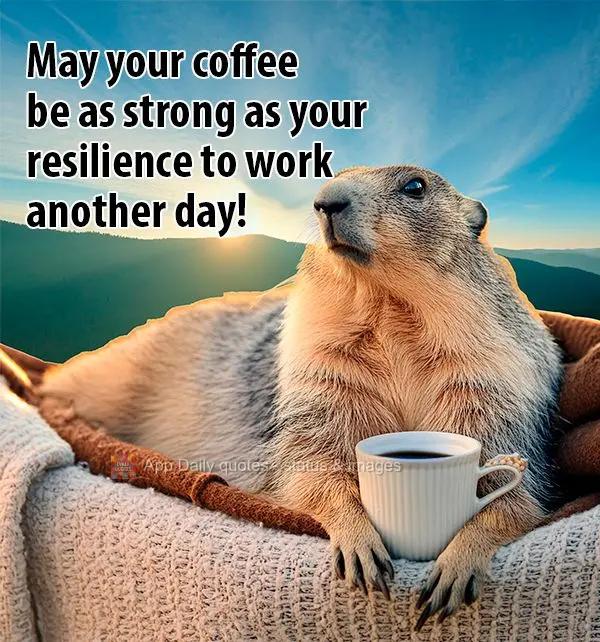 Que seu café seja  tão forte quanto a sua resiliência para trabalhar mais um dia!