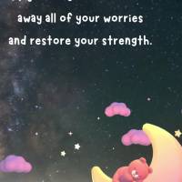 Que o descanso da
 noite apague todas as preocupações e renove suas forças. Boa Noite!