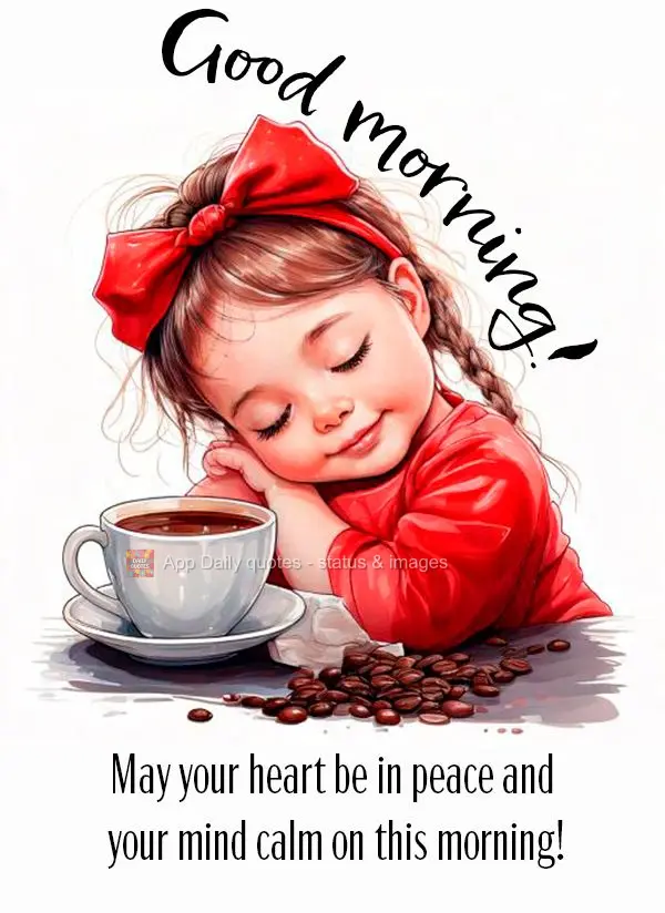 Que seu coração esteja em paz e sua mente tranquila nesta manhã! Bom dia!
