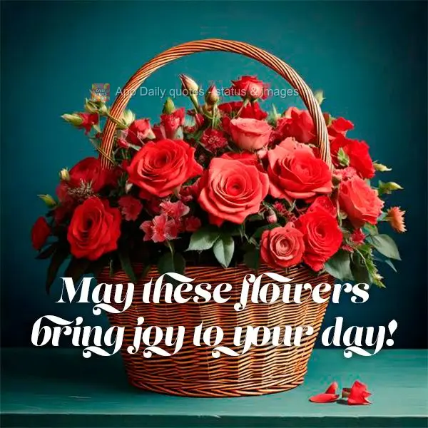 Que essas flores possam lhe trazer um dia de alegria!