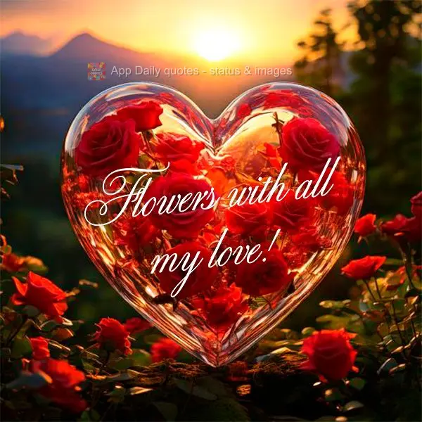 Flores com muito amor!