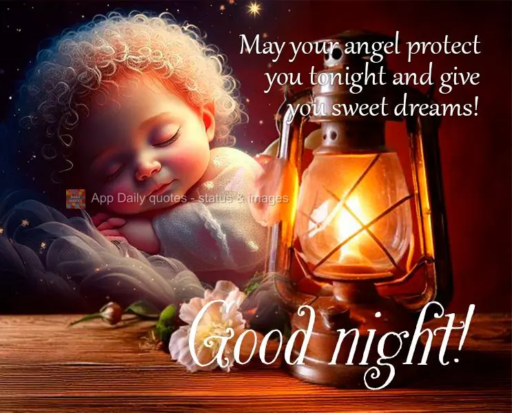Que seu anjo lhe proteja nesta noite e lhe faça ter doces sonhos! Boa noite!