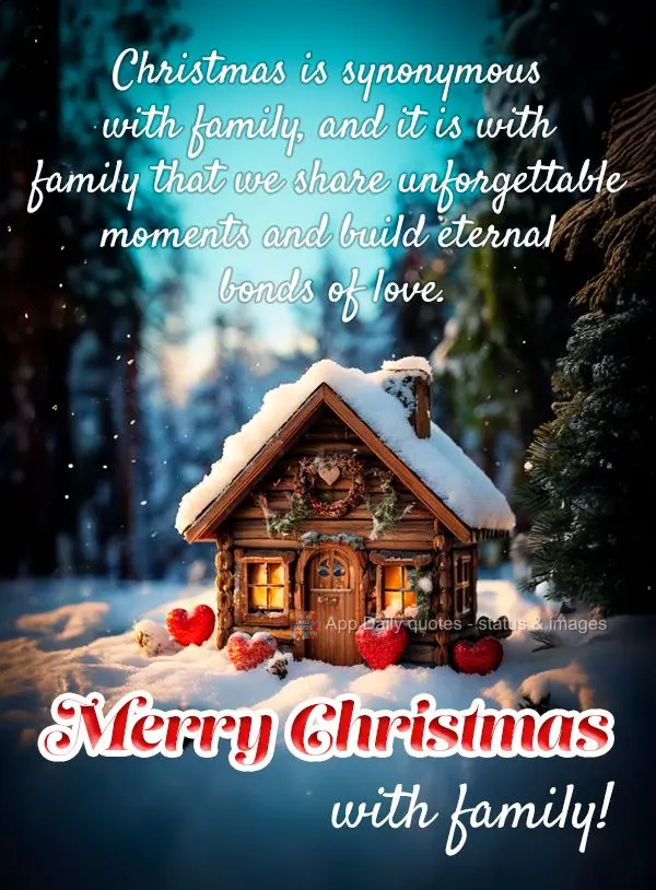 Christmas is synonymous with family, and it is with family that we share unforgettable moments and build eternal bonds of love. Merry Christmas with fami...