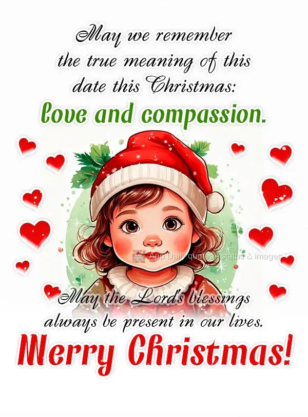 Que neste Natal, possamos nos lembrar do verdadeiro significado desta data: o amor e a compaixão. Que as bênçãos do Senhor estejam sempre presentes e...