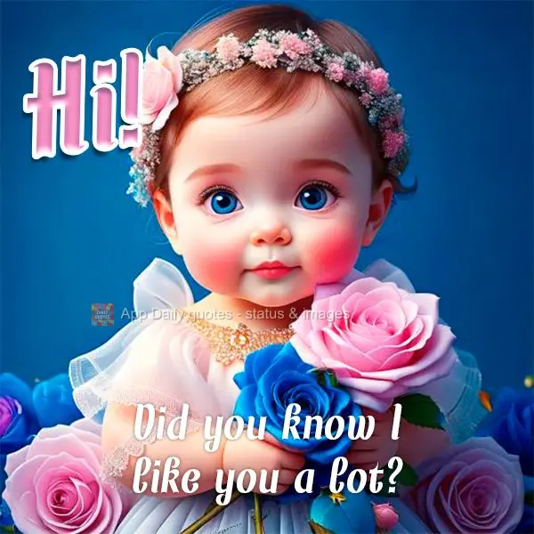 Oi! Sabia que eu gosto muito de você?