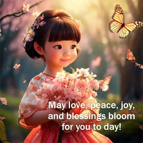 Que floresça em seu dia o amor, paz, alegria e bênçãos!  