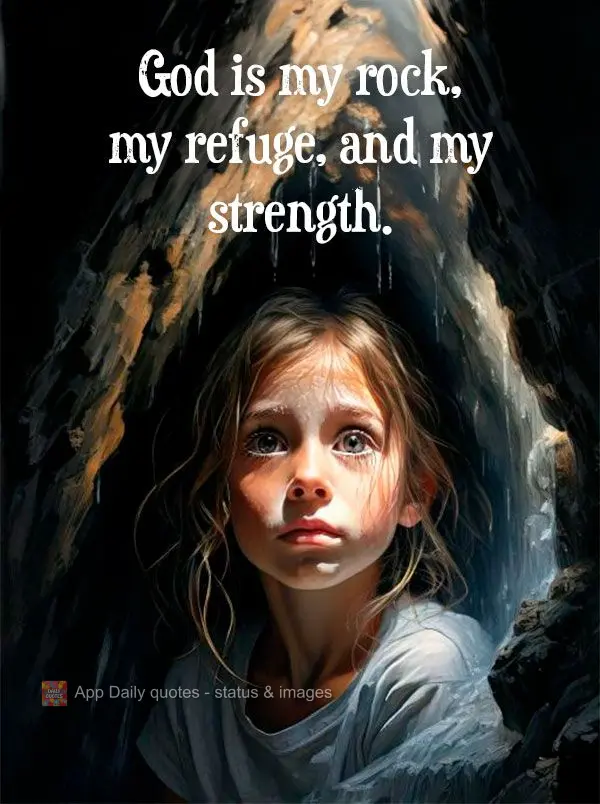 God is my rock, my refuge, and my strength.