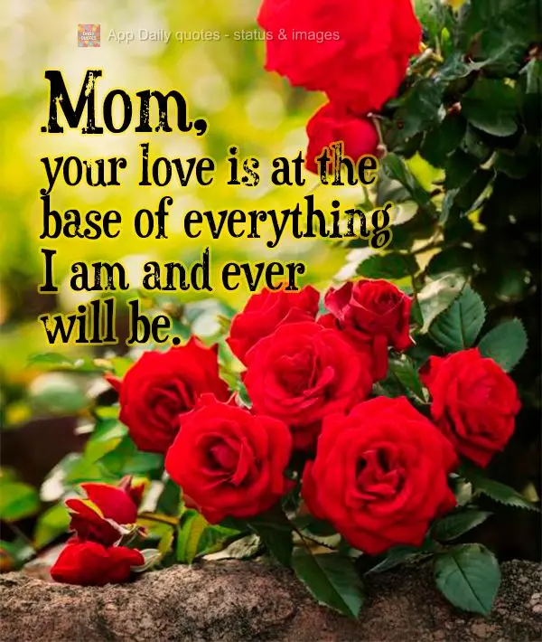 Mom, your love is at the base of everything I am and ever will be.