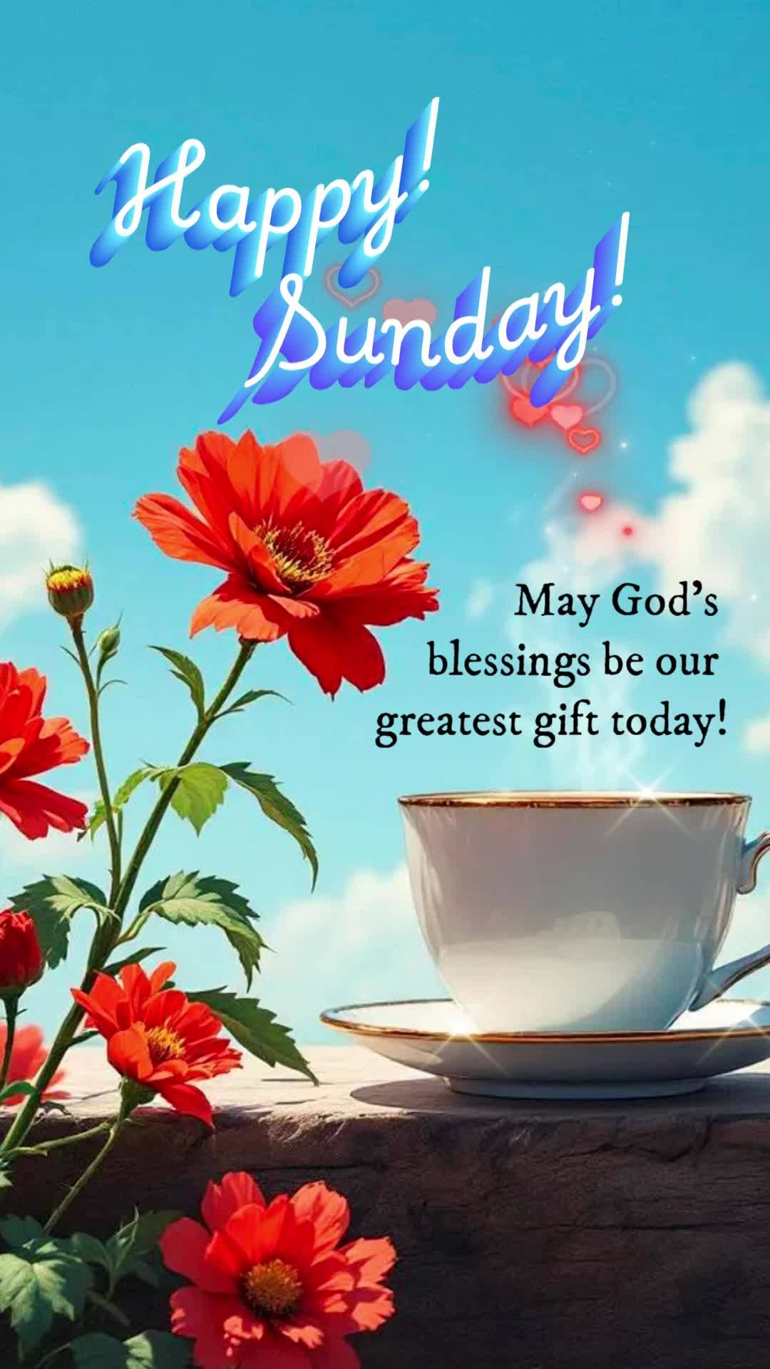 Que neste dia nosso maior presente seja as bênçãos de Deus! Feliz Domingo!