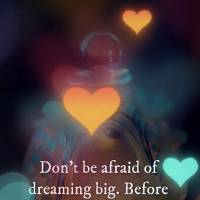 Não tenha medo de sonhar alto, antes da realização precisamos imaginar e sonhar! Boa noite!