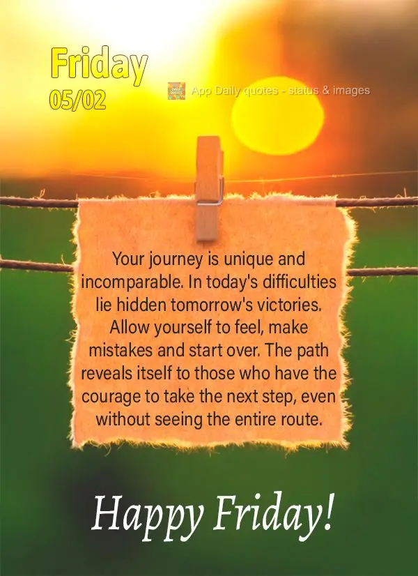 Sua jornada é única e incomparável. Nas dificuldades de hoje estão escondidas as vitórias de amanhã. Permita-se sentir, errar e recomeçar. O camin...