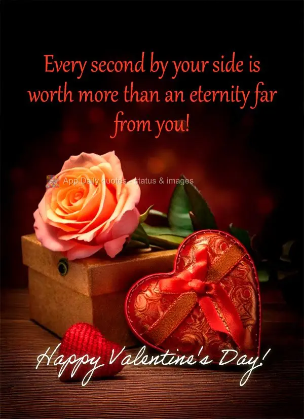 Cada segundo ao seu lado vale mais que uma eternidade longe de você!