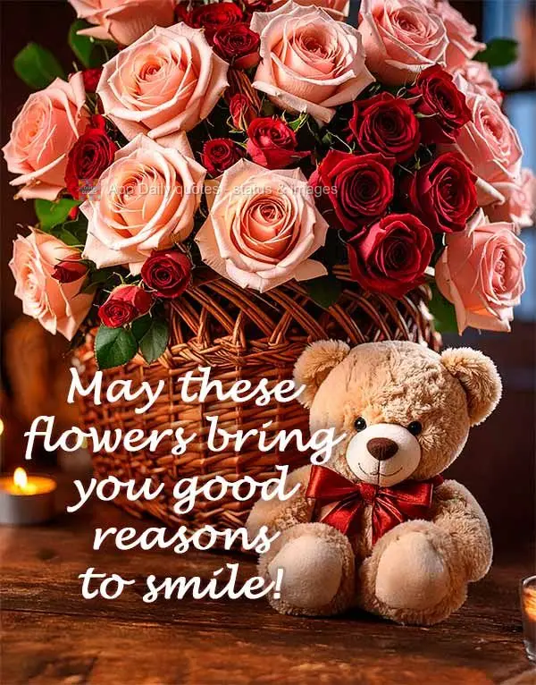 Que estas flores lhe tragam bons motivos para sorrir!