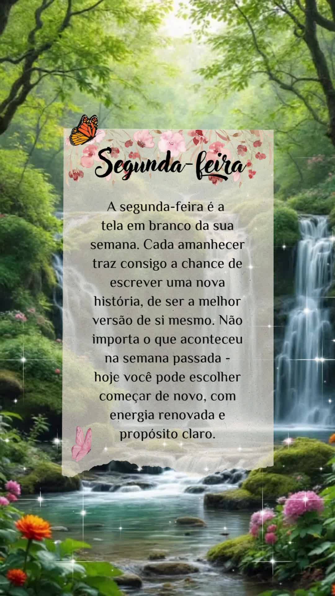 A segunda-feira é a tela em branco da sua semana. Cada amanhecer traz consigo a chance de escrever uma nova história, de ser a melhor versão de si mes...