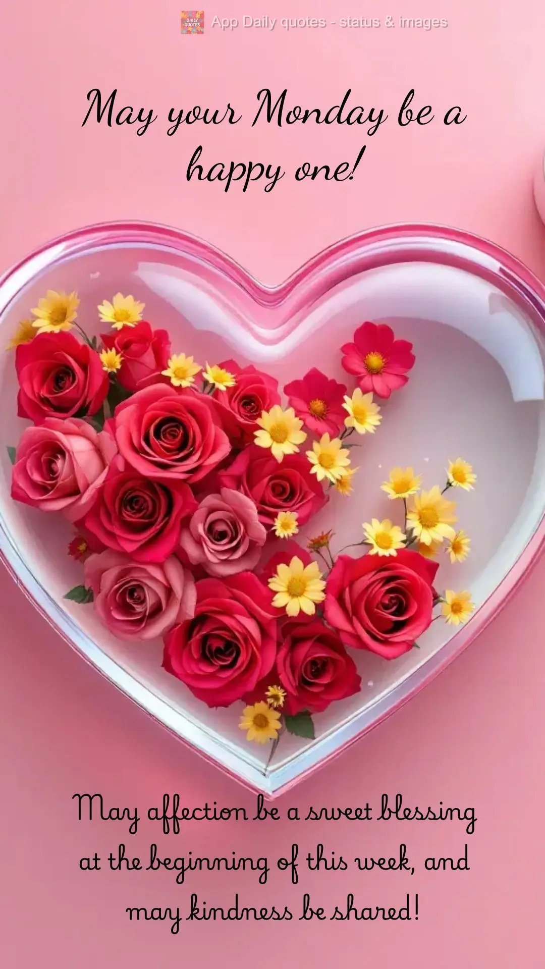 May affection be a sweet blessing at the beginning of this week, and may kindness be shared! May your Monday be a happy one!