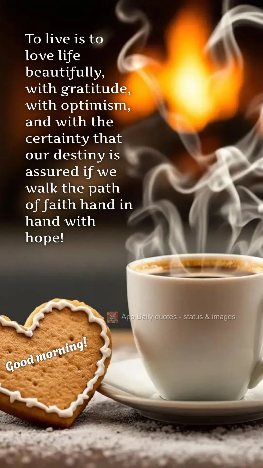 To live is to love life beautifully, with gratitude, with optimism, and with the certainty that our destiny is assured if we walk the path of faith hand ...