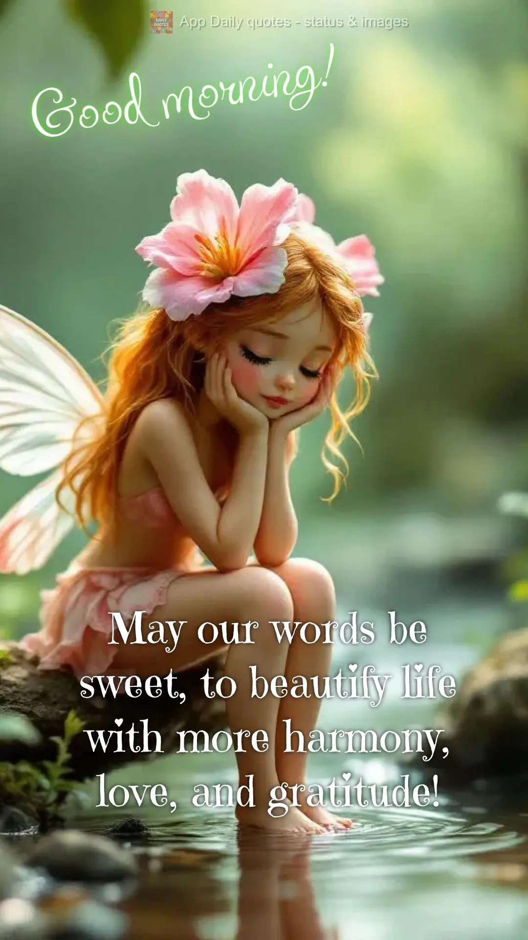 Que doce seja nossas palavras, para embelezar a vida com mais harmonia, amor e gratidão! Bom dia!