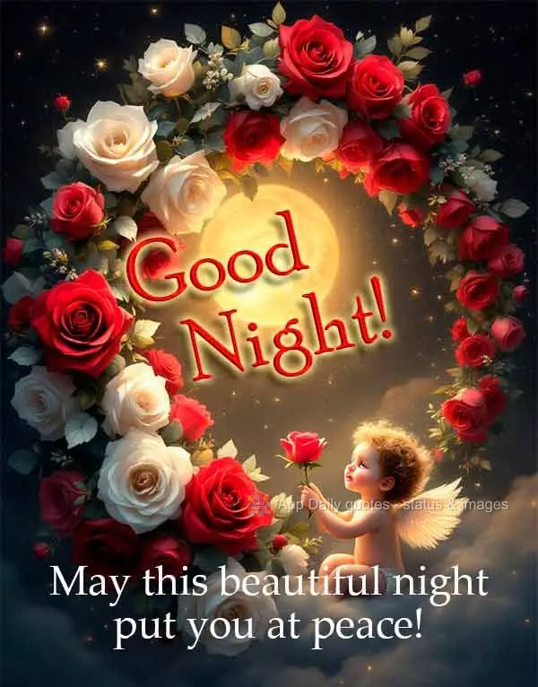 May this beautiful night put you at peace! Good night!