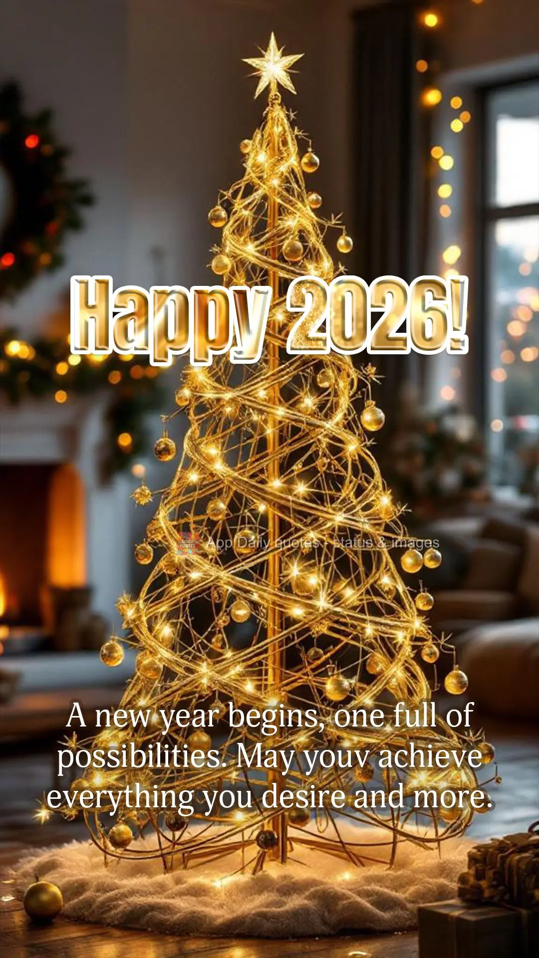 A new year begins, one full of possibilities. May you achieve everything you desire and more. Happy 2026!