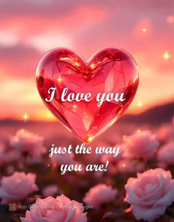 Te Amo assim do jeitinho que você é!