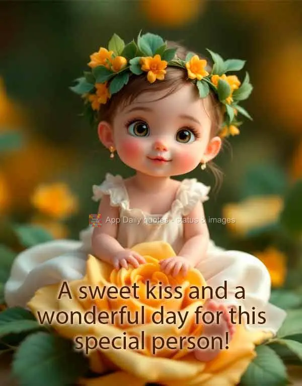 A sweet kiss and a
wonderful day for this
special person!