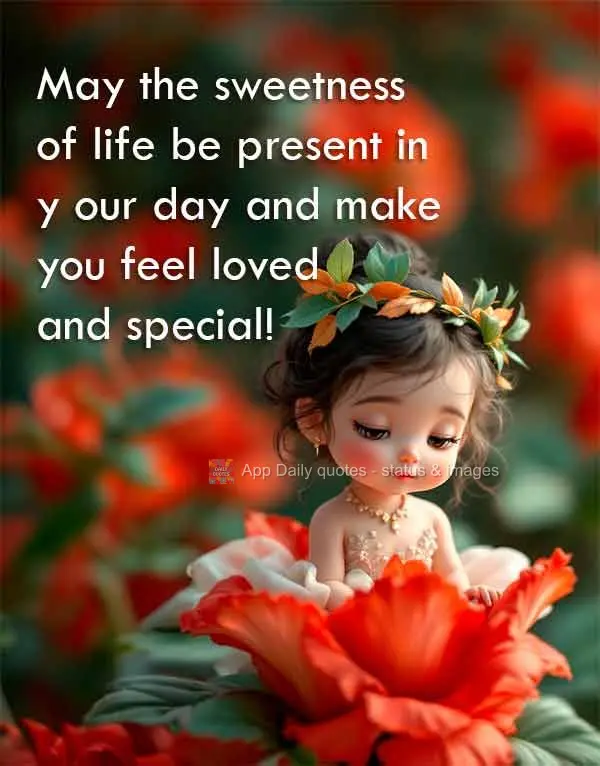 May the sweetness of life be present in y our day and make you feel loved and special!