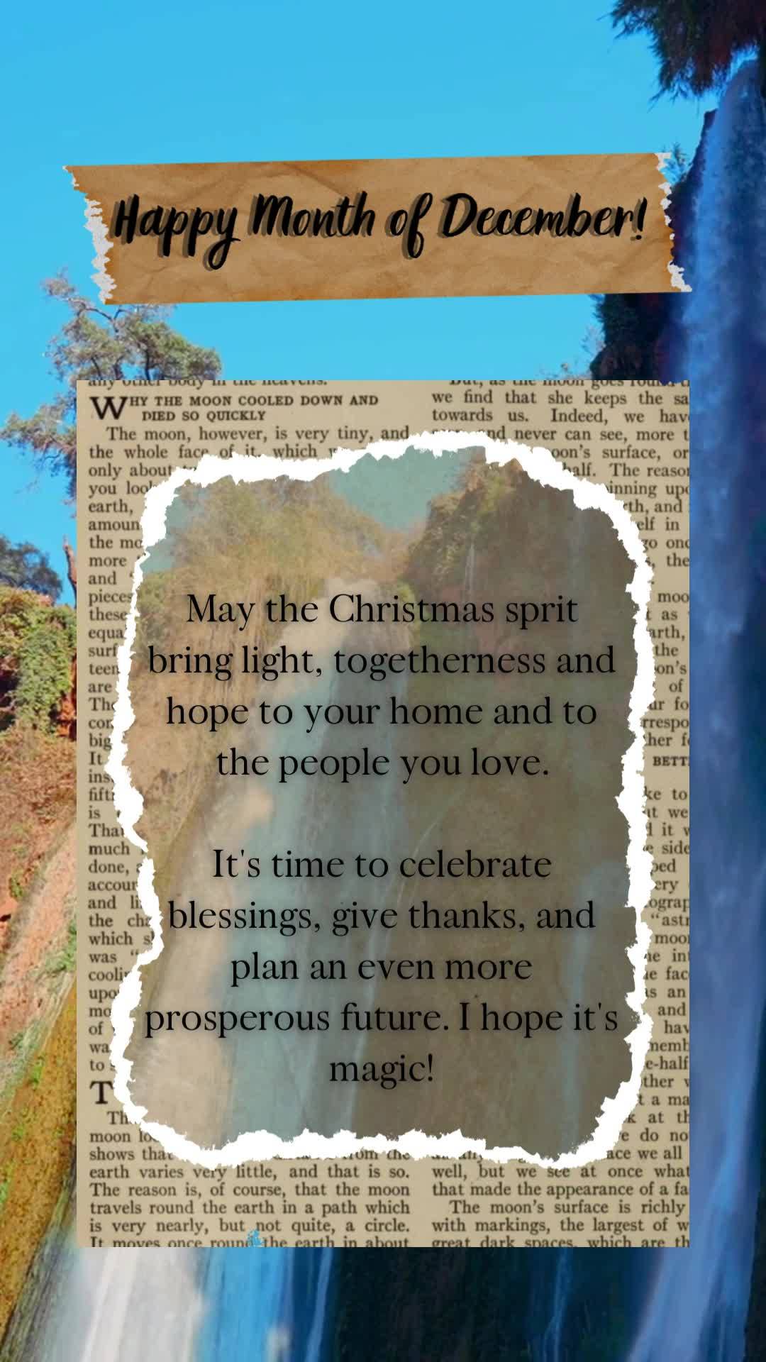 Feliz Mês de Dezembro!
Que o espírito natalino traga muita luz, união e esperança para sua casa e para todos que você ama. 

É tempo de celebrar...