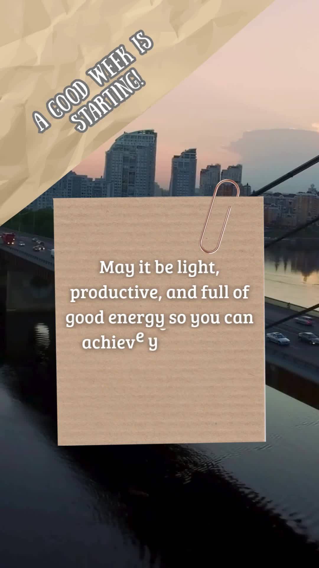 Uma boa semana está
 começando!
Que ela seja leve, produtiva e cheia de boas energias para você alcançar cada meta. Foco e fé no seu caminho!