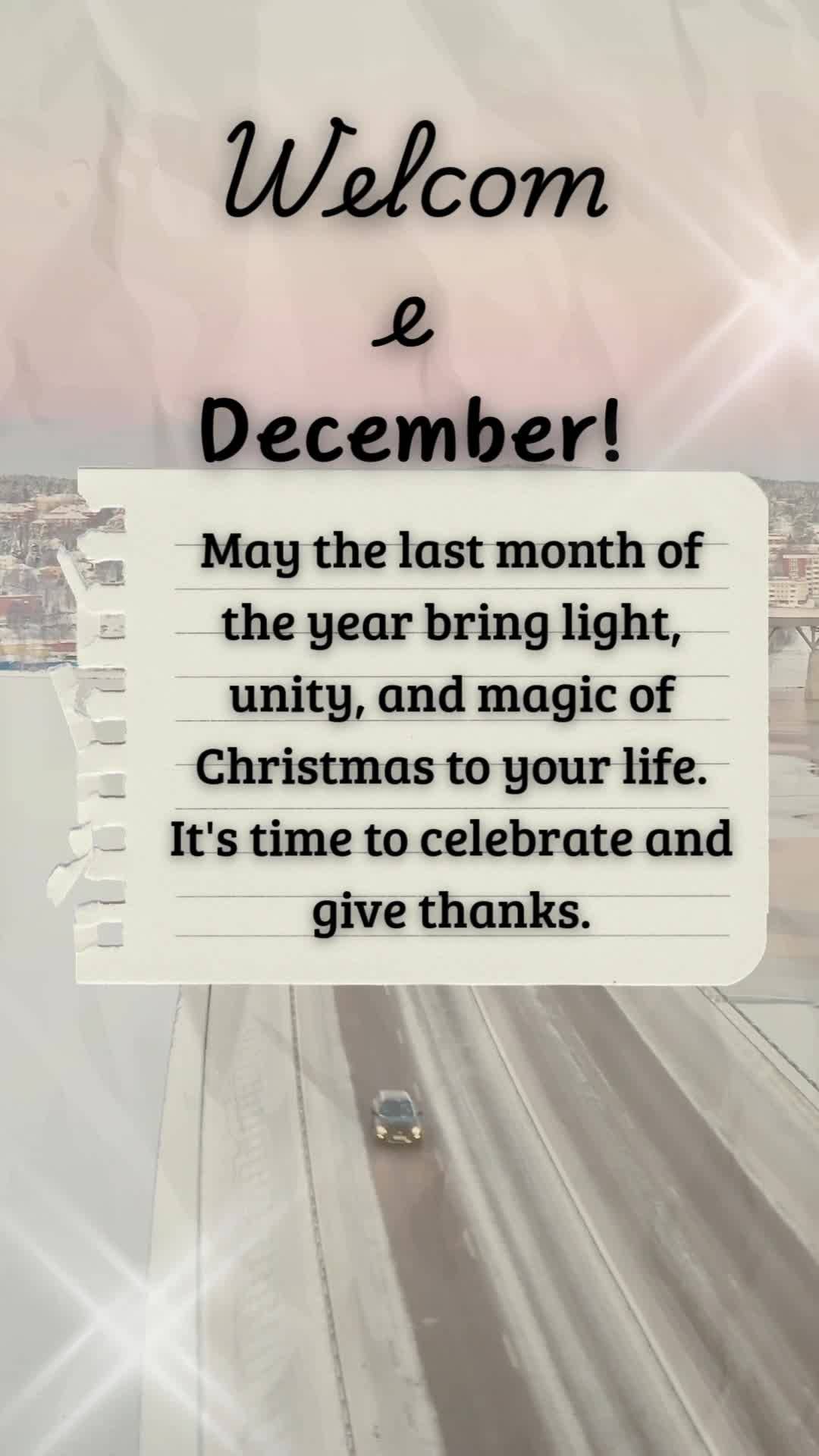 Bem-vindo
Dezembro!
Que o último mês do ano traga muita luz, união e a magia do Natal para sua vida. É tempo de celebrar e agradecer.