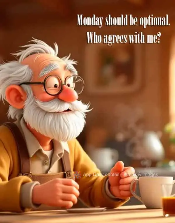 Monday should be optional. Who agrees with me?