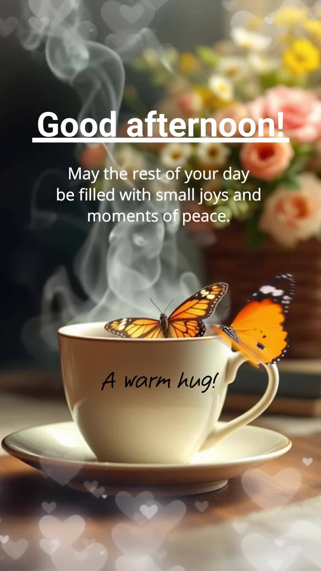 Que o restante do seu dia seja repleto de pequenas alegrias e momentos de paz. Um abraço carinhoso! Boa tarde!