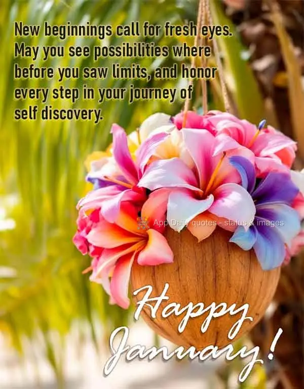 Novos começos pedem olhos renovados. Que você enxergue possibilidades onde antes via limites, e honre cada etapa desta jornada de autodescoberta. Feliz...