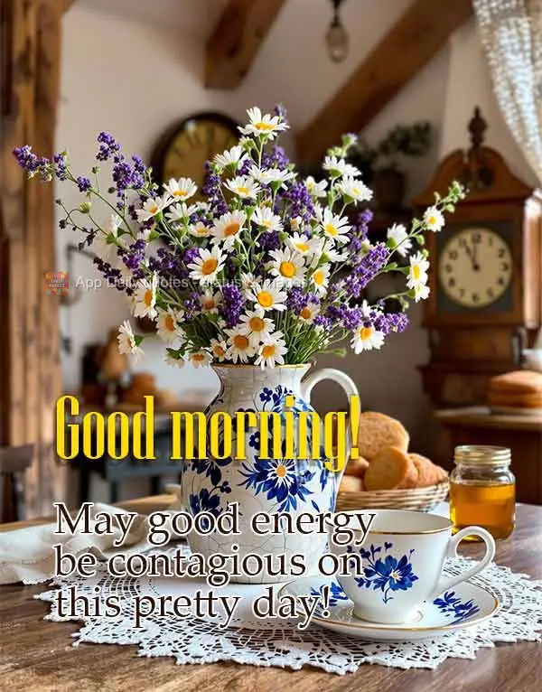 May good energy be contagious on this pretty day! Good morning!