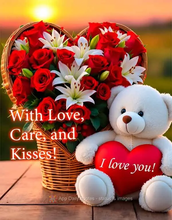 With Love, Care, and Kisses! I love you!