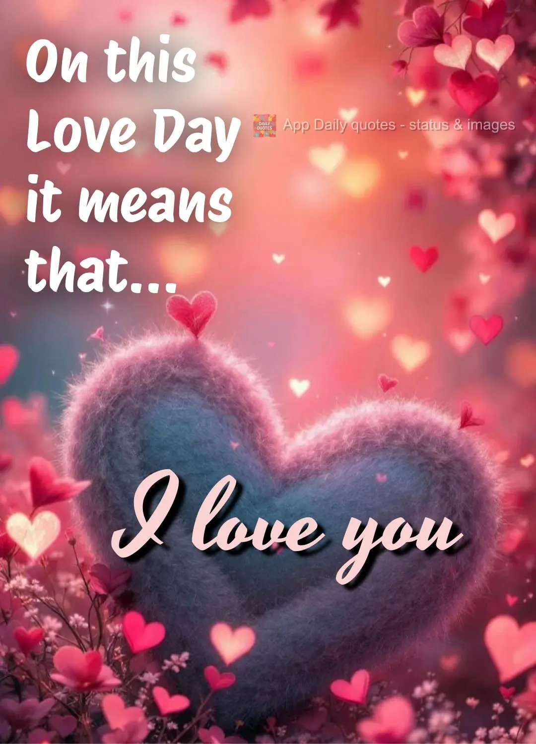 On this Love Day it means that...