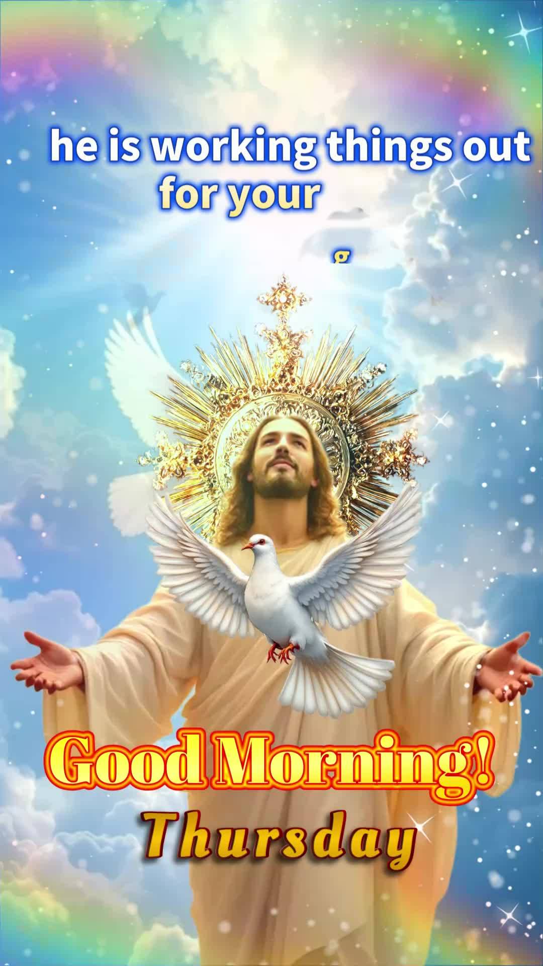 Bom dia! Que esta quinta-feira seja marcada pela presença de Deus em cada passo que você der. Você acordou hoje com uma nova oportunidade de recomeça...
