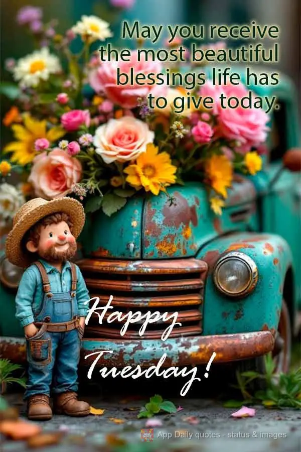 Que você possa receber as bênçãos mais lindas da vida no dia de hoje. Feliz Terça!