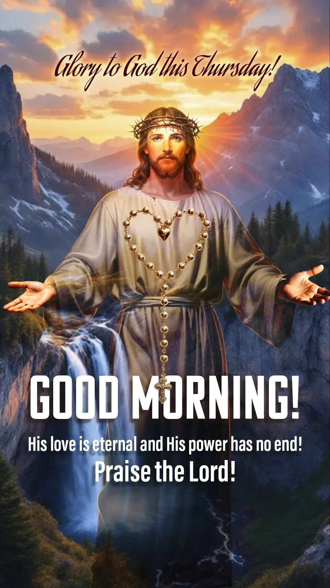 🙌 Glória a Deus nesta quinta-feira!
Seu amor é eterno e Seu poder não tem fim!
Louvado seja o Senhor! 🔥

---
