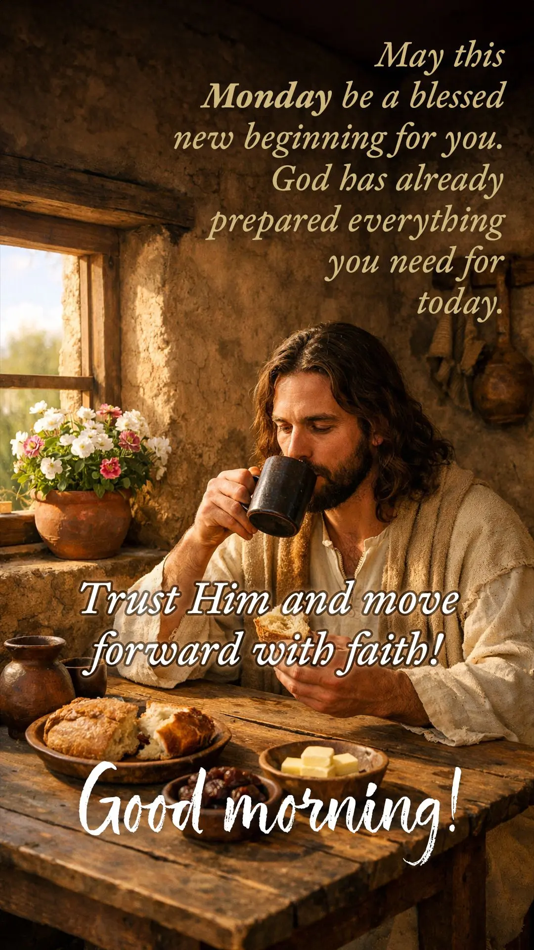 ☀️ Bom dia! Que esta segunda-feira seja um recomeço abençoado para você. Deus já preparou tudo o que você precisa para hoje. Confie nEle e siga ...