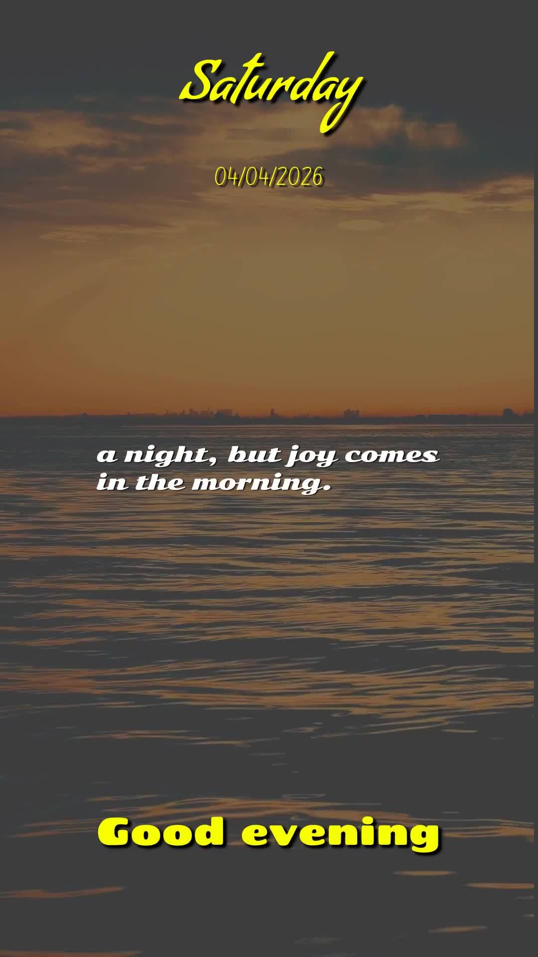 Boa noite. É Sábado Santo, e o silêncio desta noite carrega algo sagrado. Entre a dor da sexta e a glória do amanhecer, há um instante de espera, de...
