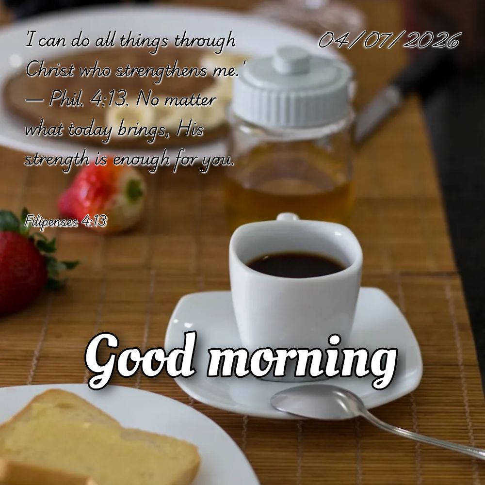 Deus está com você nessa terça-feira! Enfrente cada desafio com coragem, pois a fé move montanhas e transforma o impossível em realidade.