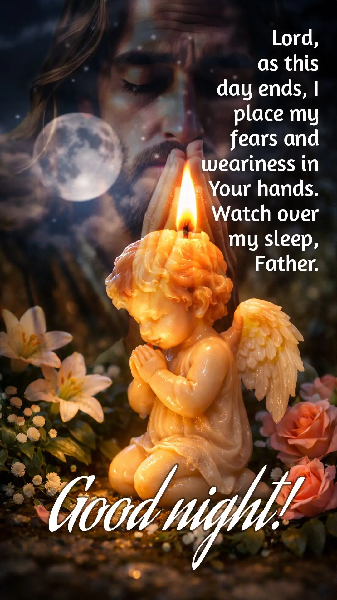 Senhor, ao encerrar mais um dia, deposito em Tuas mãos meus medos e cansaços. Guarda meu sono, Pai. Boa noite! 🌙🙏