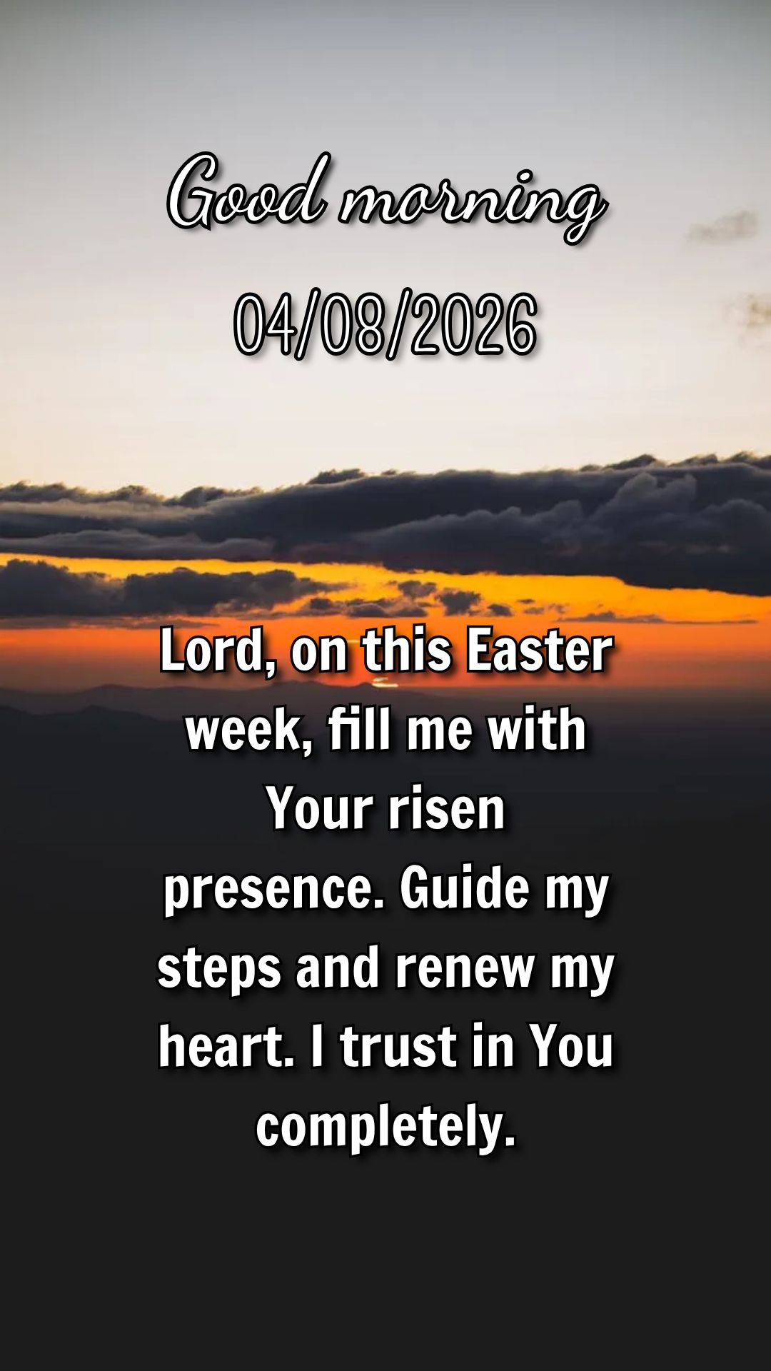 Senhor, que alegria estar aqui mais uma vez, sentindo Tua presença. Nesta semana pascal, meu coração transborda de gratidão por Tua ressurreição!...