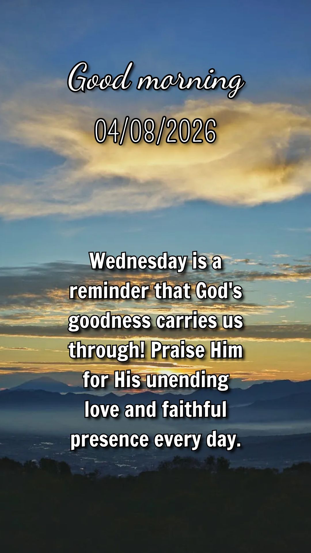 Senhor, aqui estou eu, no meio da semana, cansado mas confiante. Obrigado por caminhar comigo em cada passo.